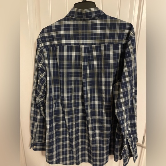 Chaps men’s XL blues& cream plaid long sleeve button down.‎ Easy care pocket - Picture 2 of 7